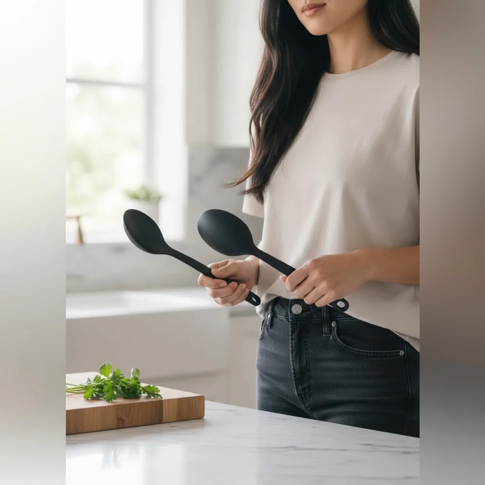 Black Nylon Kitchen Utensil Set - 4 Pieces - Picture 7 of 8